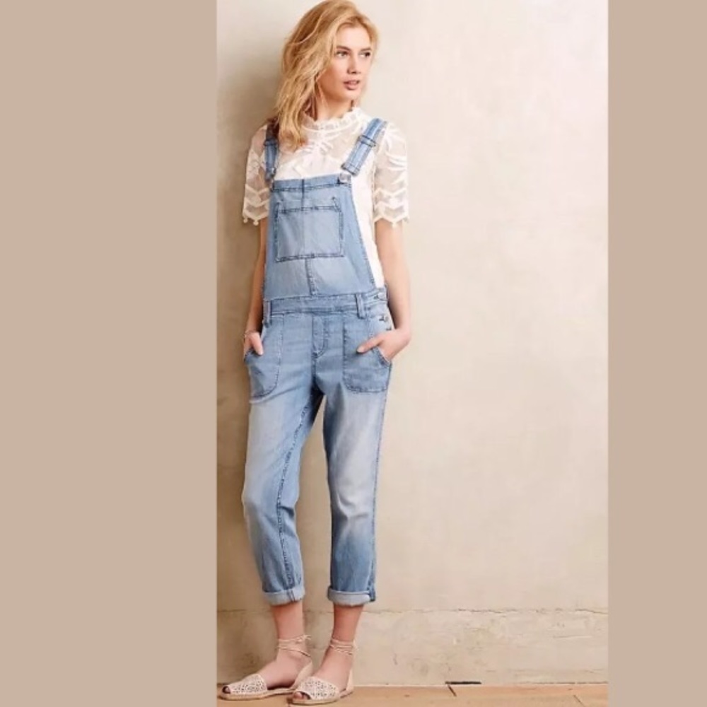 Anthropologie Level 99 Light Blue Overalls